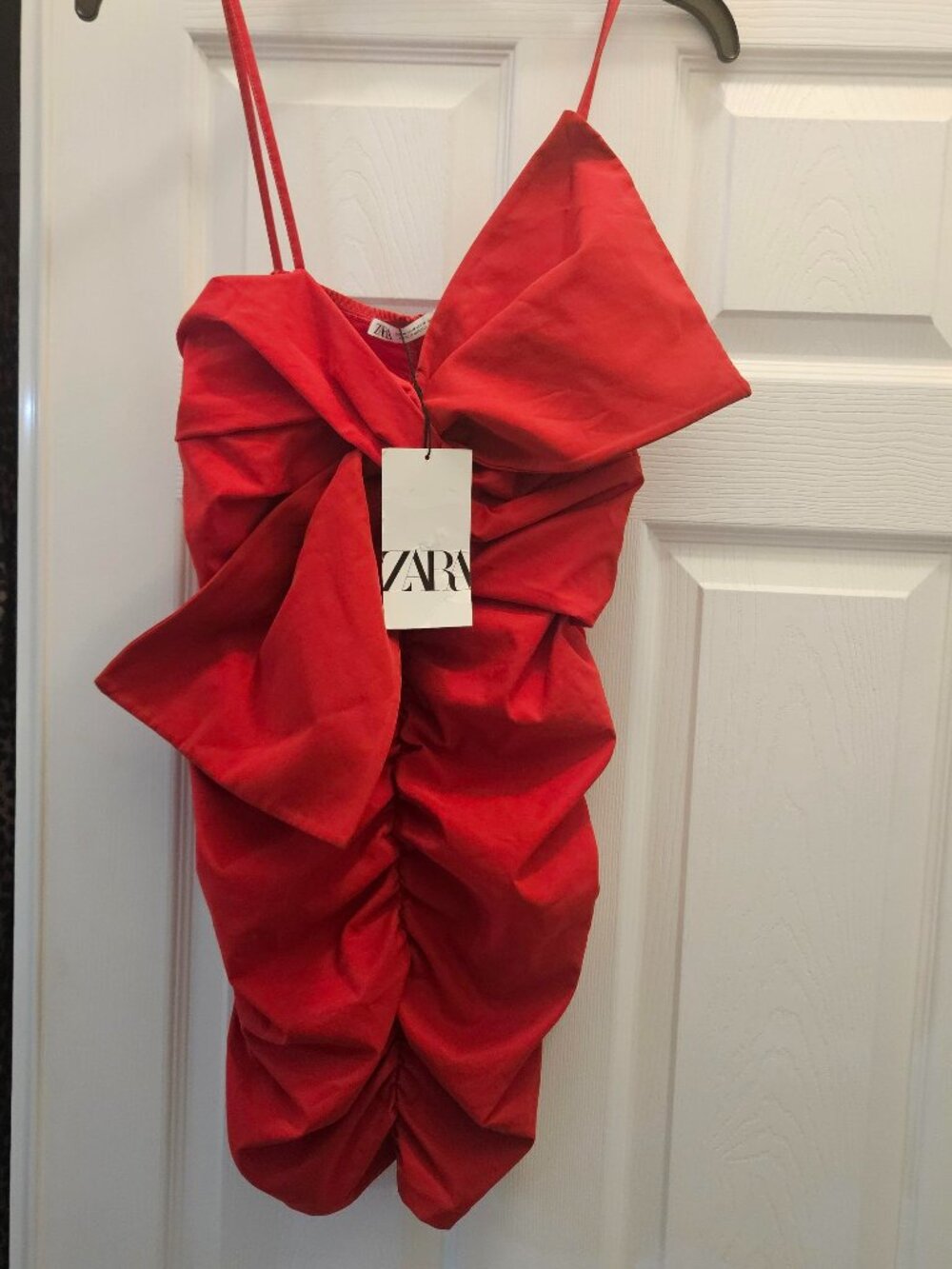 NWT ZARA red bow dress